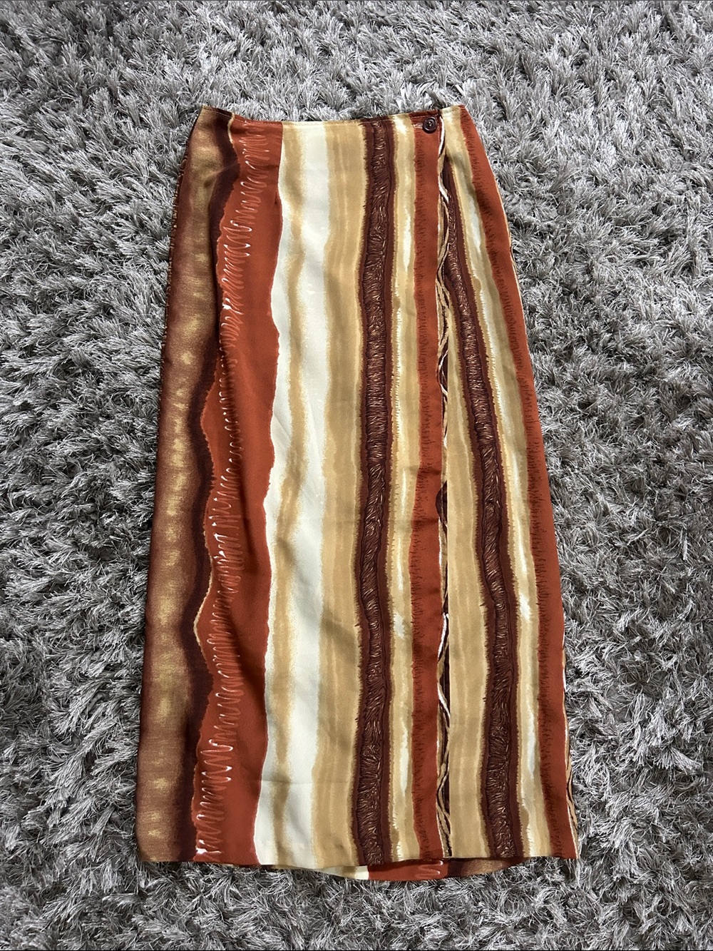 Vintage Western Style Wrap Maxi Skirt